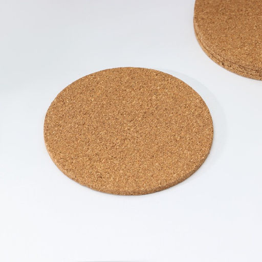 Набор подставок под горячее Доляна, под кружку, пробка, 4 шт., d=10 см