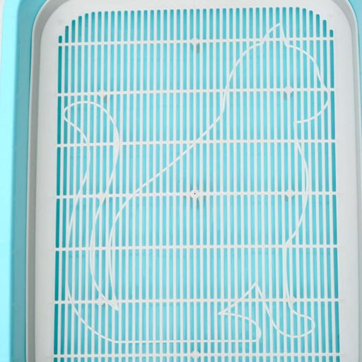 Туалет Мур-мяу для кошек, с сеткой, 33,2 х 25,6 х 7,2 см голубой - Пижон фото 3