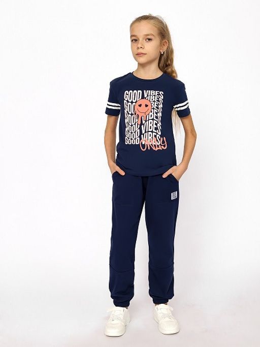 CRB wear/CWJG 70295-41-342 Брюки для девочки,темно-синий/Ex.Cherubino