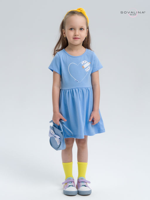 Платье Лето голубой сердце LE - Sovalina фото 10