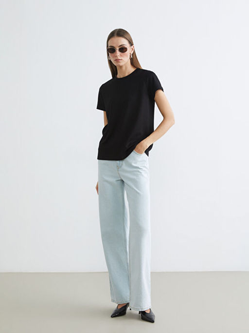 Bisiklet Yaka Soft Touch Kad?n Ti??rt