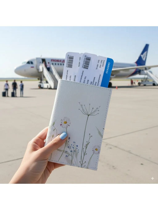 Кожаная обложка для паспорта с принтом - Sergio valentini фото 3