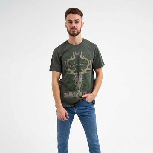 Футболка мужская KAFTAN «Охотник», размер 50, хлопок 100%, хаки