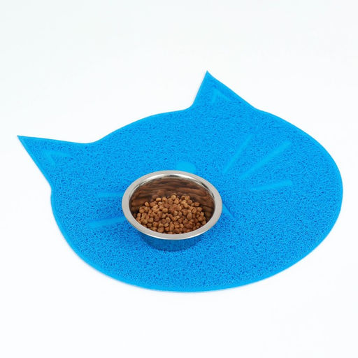 Коврик 2-в-1 под миску/туалет животных 38 х 38 см синий - Пижон фото 2