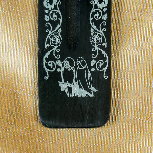 Цена за 3 шт. Подставка для благовония «Белая роспись», 0.5×3.5×26 см, дерево