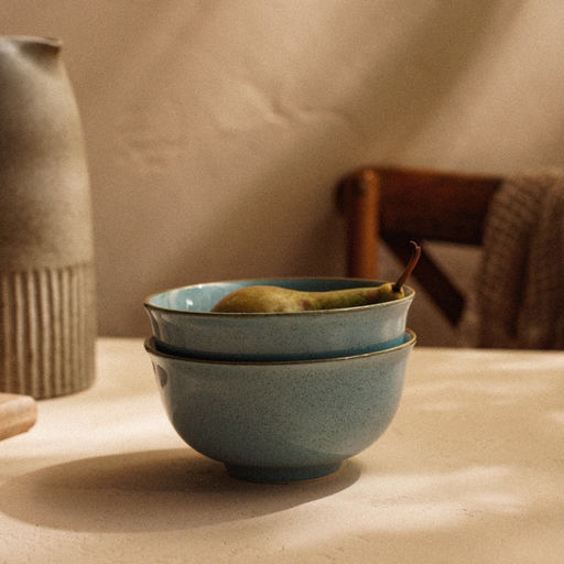 Салатники SL Home Аззура, 750 мл, d=15 см, набор 2 шт., фарфор, голубые