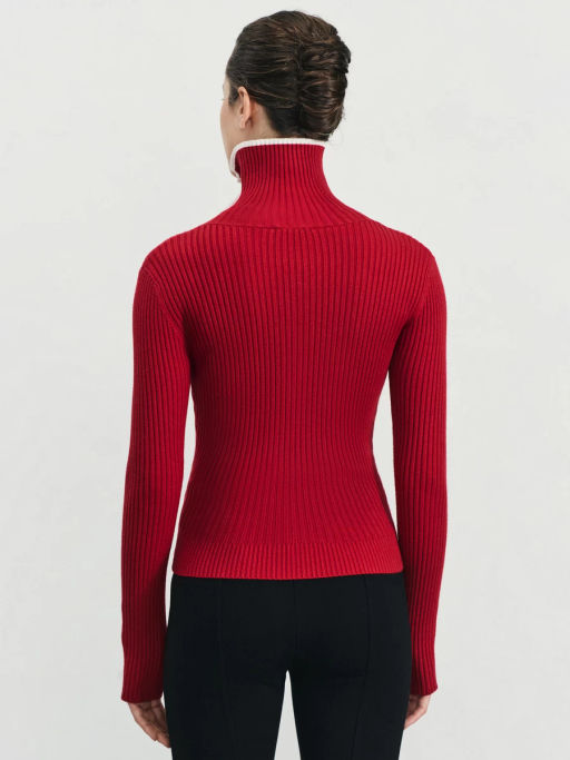 Вязаный лонгслив на молнии / Zarina