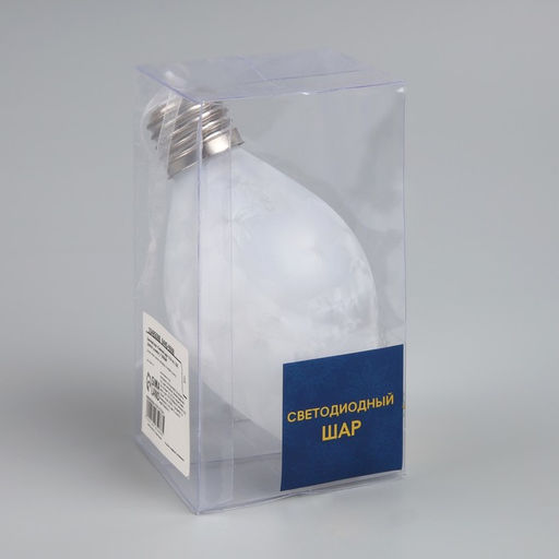 Ёлочный шар Снежный шар, 7x14 см, 1 LED, от батареек LR44x3, свечение тёплое белое - Luazon lighting фото 4