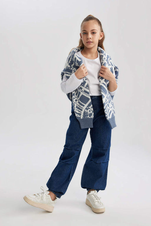 Брюки для бега с парашютом для девочек - Defacto фото 6