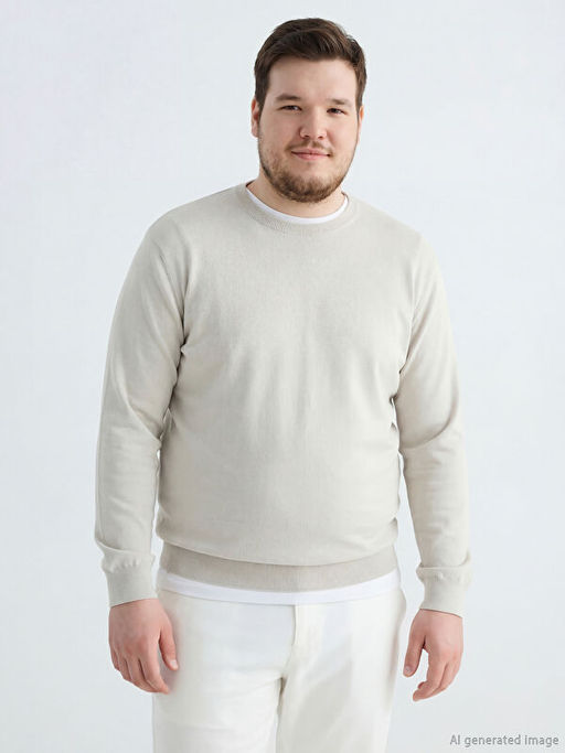 Bisiklet Yaka Erkek Triko Kazak