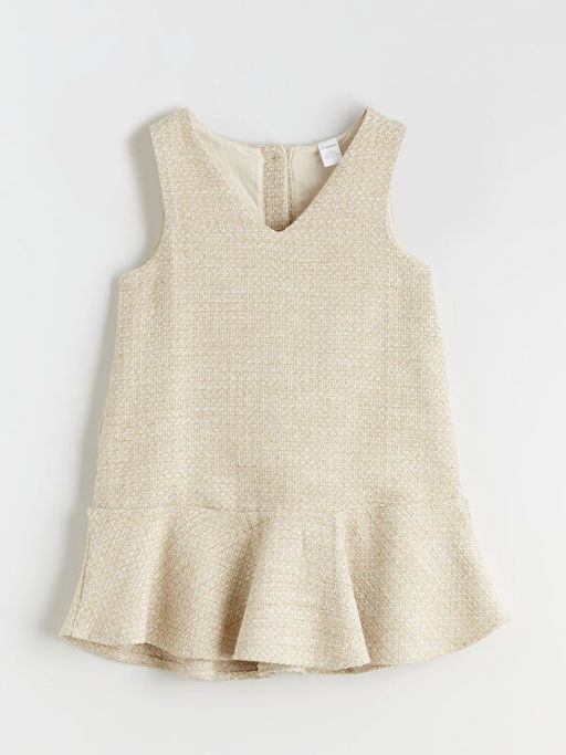 V Yaka K?z ?ocuk Elbise ve K?lotlu ?orap