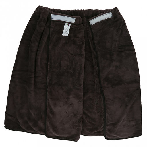 Килт махровый "Хозяин" 75х175см, хлопок 100%, на резинке с липучкой, на кнопке, с карманом, вышивка "Boss"; с полотенцем 75х36см, шоколадный (Китай)