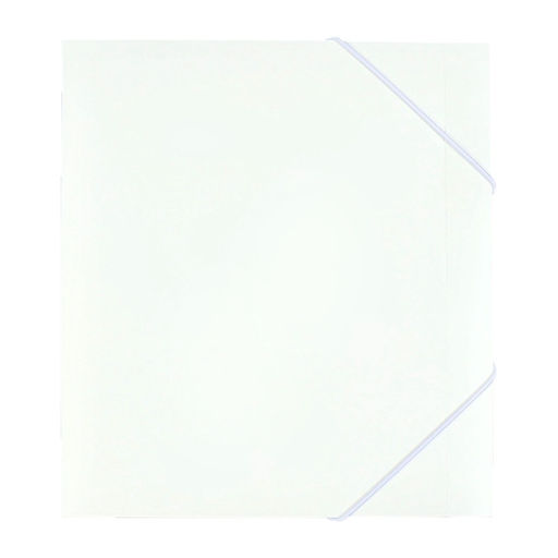 Папка на резинке А5, 500 мкм, Calligrata, корешок 15 мм, до 100 листов, белая