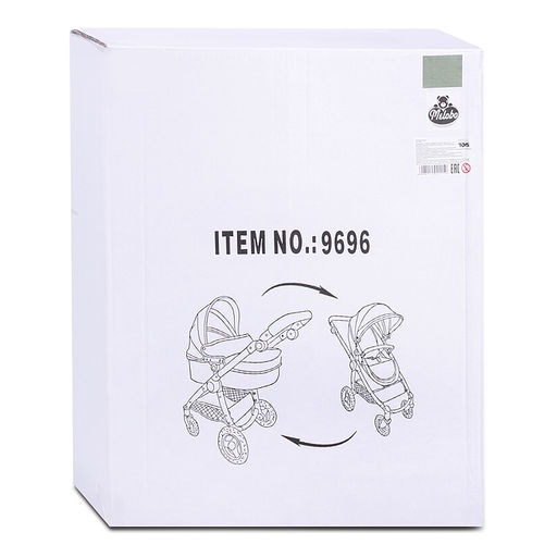 Коляска для кукол металлическая, цвет черно-зеленый