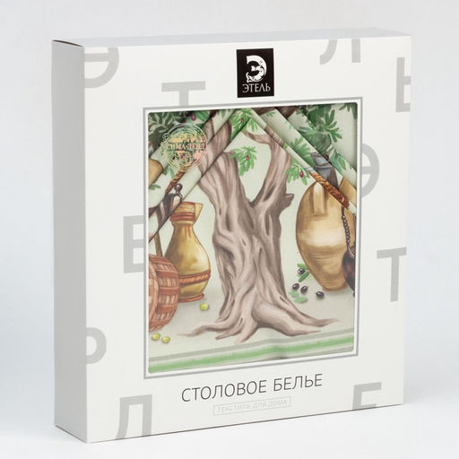 Набор кухонный «Этель» Olivia, скатерть 110×145±3 см, салфетки 40×40 см-4 шт., 100% хлопок