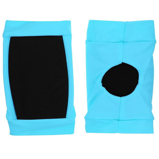 Наколенники для гимнастики и танцев Grace Dance, с уплотнителем, р. L, цвет чёрный/голубой  фото 8