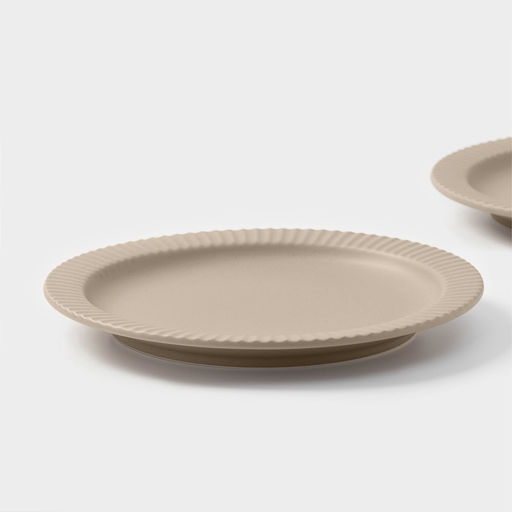Тарелки Magistro Jarwah Lausanne, d=21.3 см, обеденные, набор 2 шт., фарфор, бежевые