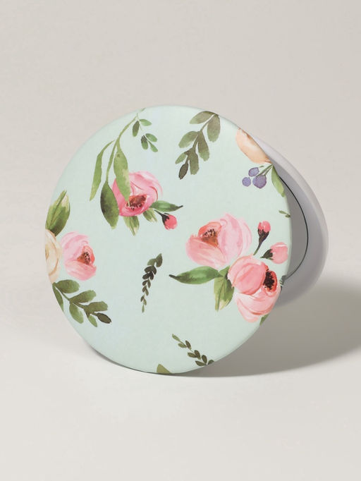 Цена за 3 шт. Зеркало складное «Цветы», d=7.5 см, с увеличением х2, рисунок МИКС