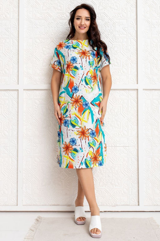 Платье А-351 яркие цветы - Took a look фото 2
