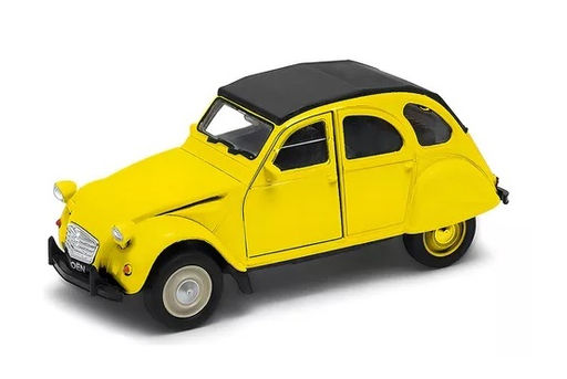 Welly. Машинка 1:38 "Citroen 2CV" (Sof-top) желтый арт.43625H-W-Y