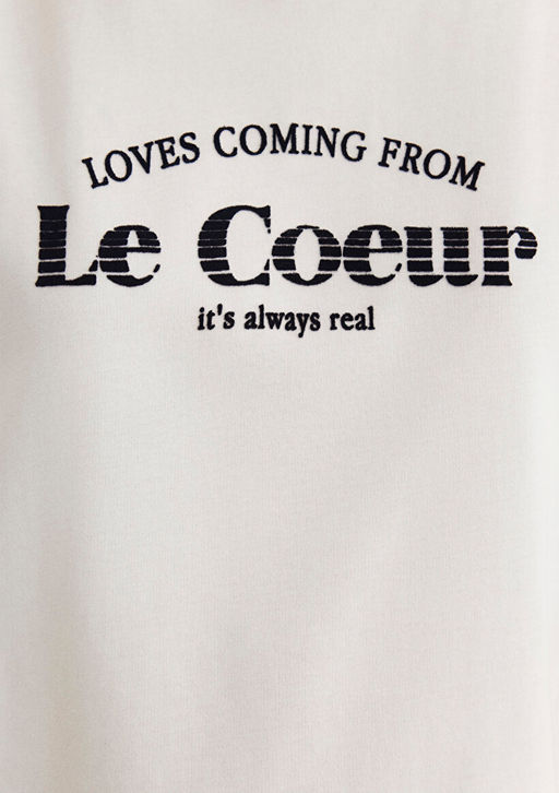 Bask?l? Beyaz Tisort - Mavi фото 7