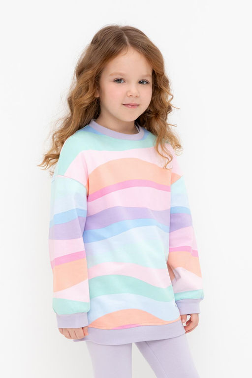 Crockid _ КР 302671/цветная волна к535 джемпер (свитшот) для дев  фото 3