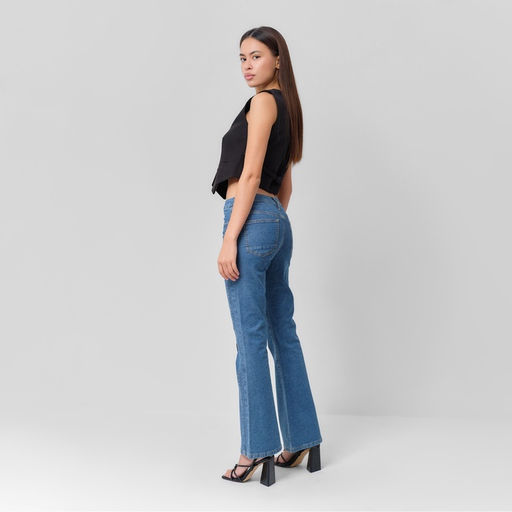 Джинсы женские клёш MIST: Denim, размер (30) 46-48, синие