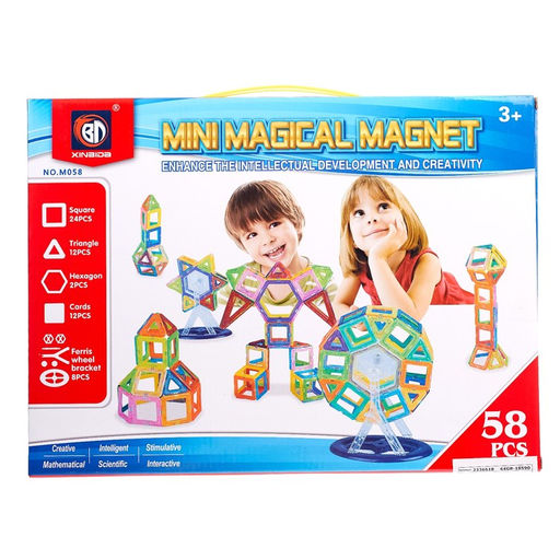 Конструктор магнитный XINBIDA «Мини магический магнит», 58 деталей