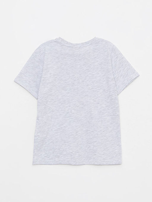 Bisiklet Yaka Bask?l? K?sa Kollu Erkek ?ocuk Ti??rt - Waikiki фото 2