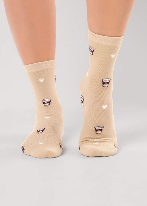 (CLE) Д2520 носки жен. моккачино (ЧЗ)