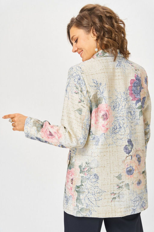 Жакет БелЭльСтиль 762 молочный твид фото 7