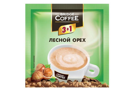 Bridge Coffee, напиток кофейный 3 в 1 с ароматом лесного ореха, 20 г (упаковка 16 шт)