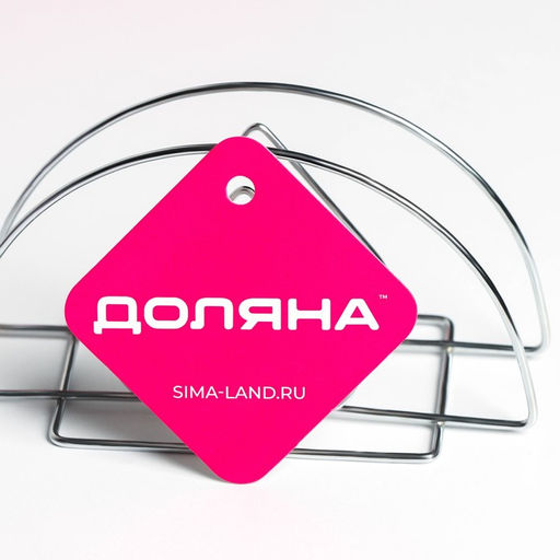 Салфетница Доляна «Сердце»,13×7×6 см, хромированная