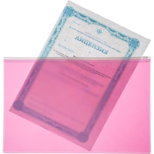 Набор папок-конвертов на ZIP-молнии А5 Calligrata «Акварель», 180 мкм, 5 штук, полупрозрачные, МИКС