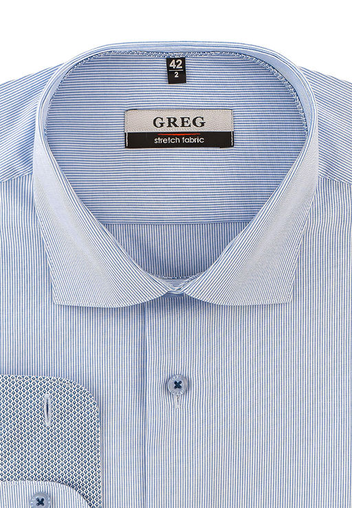 Сорочка мужская длинный рукав GREG 211/131/226/Z/1p STRETCH