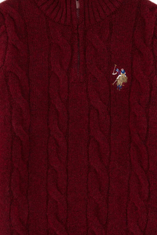 Бордово-красный свитер для мальчика Неожиданная скидка в корзине - U.s. polo assn фото 3
