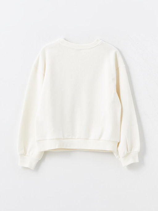 Bisiklet Yaka Bask?l? Uzun Kollu K?z ?ocuk Sweatshirt ve Tayt - Waikiki фото 3