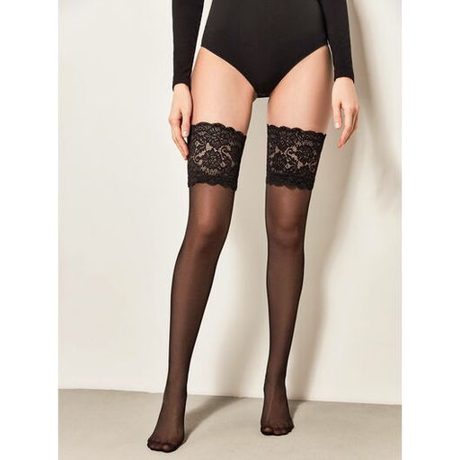 Чулки женские GLAMOR Fantasy (40/10) - nero - Conte elegant фото 2