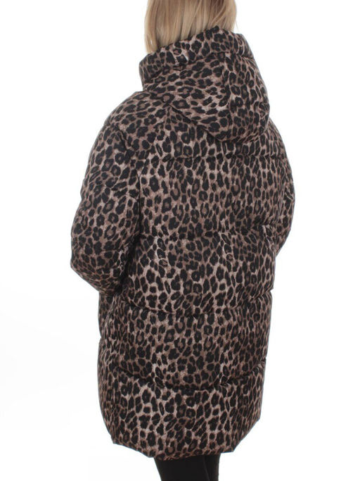 2406 BROWN /LEOPARD Куртка зимняя женская (200 гр. холлофайбер) - Fashion фото 6
