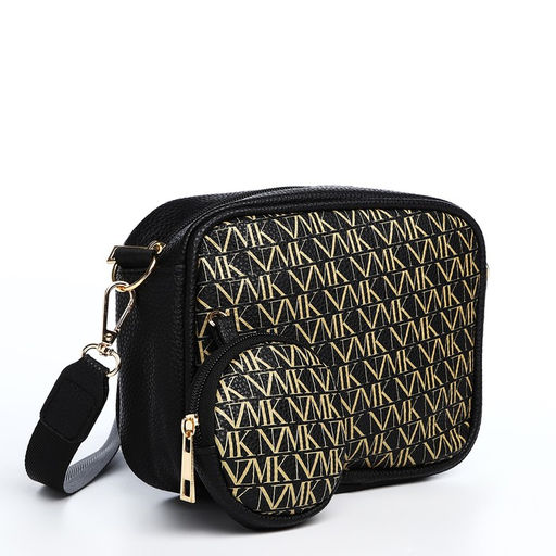 Сумка из искусственной кожи с кошельком Nazamok, 19*14*6 см, цвет черный  фото 4