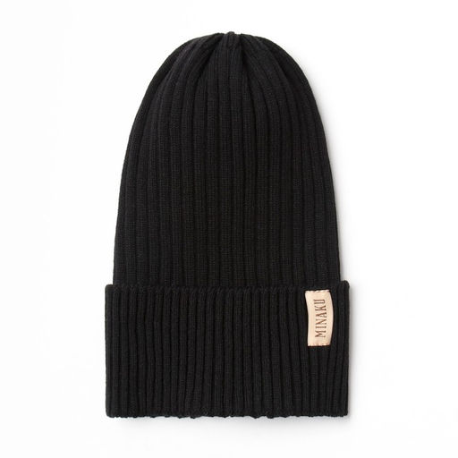Шапка женская MINAKU Трюфель цвет черный, размер 56-58