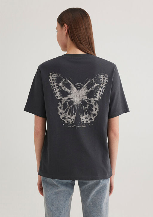 Bask?l? Antrasit Tisort - Mavi фото 4