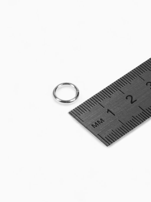 Кольцо соединительное СМ-1009, 1?1?0.2 см, набор 50 г,  130 шт. цвет серебро