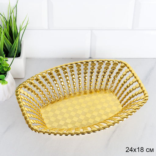 Ваза для фруктов 28х18 см / Z6 /уп 180/золото/пластик - ГалеонТрейд фото 3