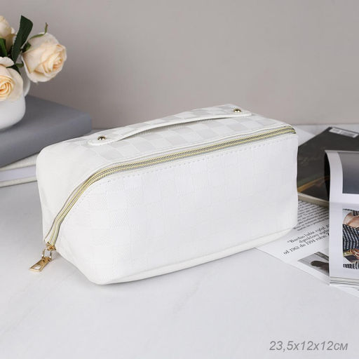 Косметичка 23,5х12 см / XN-012W /уп 50/белый - ГалеонТрейд фото 2