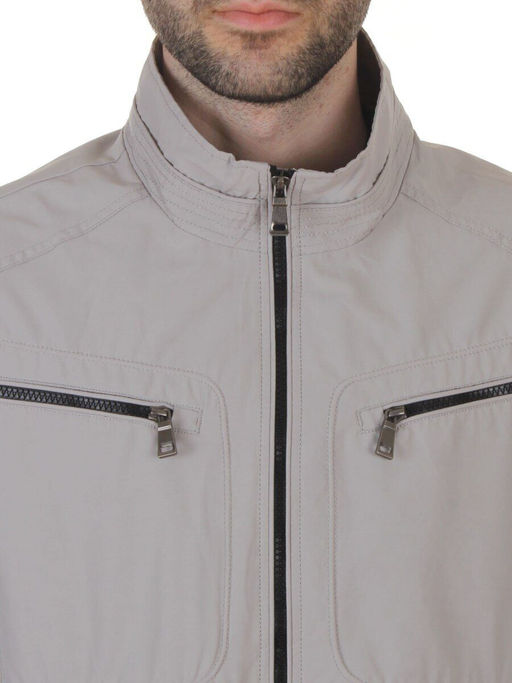 D-3019 GRAY Ветровка мужская (60% хлопок, 40% нейлон)