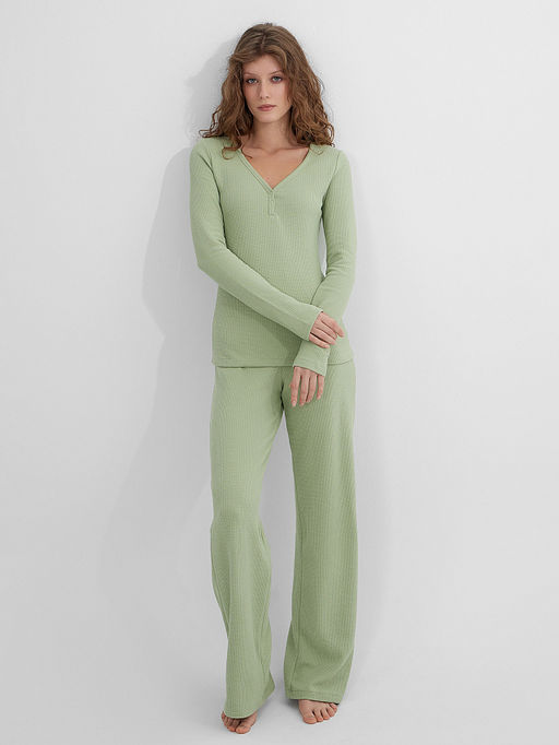 Комплект домашний женский зеленый - Mark formelle фото 6