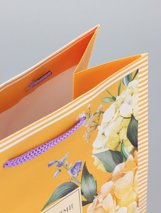 Цена за 2 шт. Пакет подарочный ламинированный Счастья 18?22.3?10 см