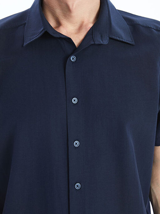 Regular Fit K?sa Kollu Poplin Erkek G?mlek