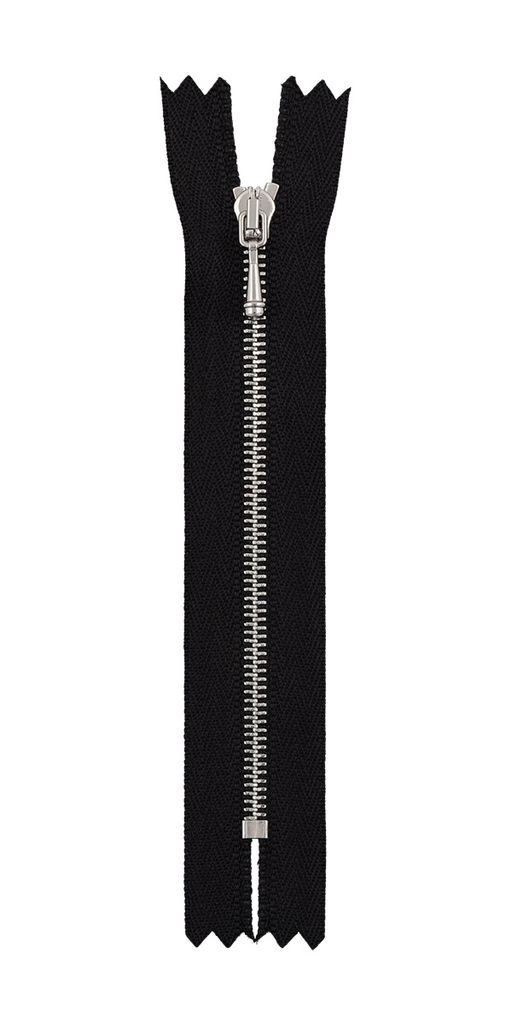Молния Металл декоративная Gamma ZipD 1M 10 см серебро однозамковая Тип 1 5 шт неразъёмная ЧЕРНЫЙ №310